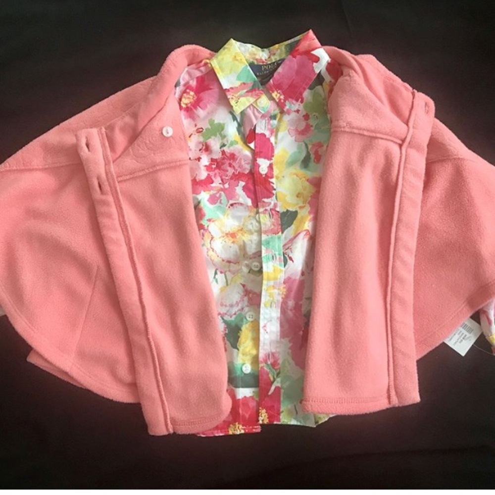 Peach cape coat for toddler girl